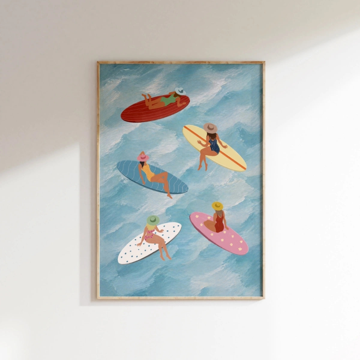 Surf Girls Wall Art, Coastal Wall Decor