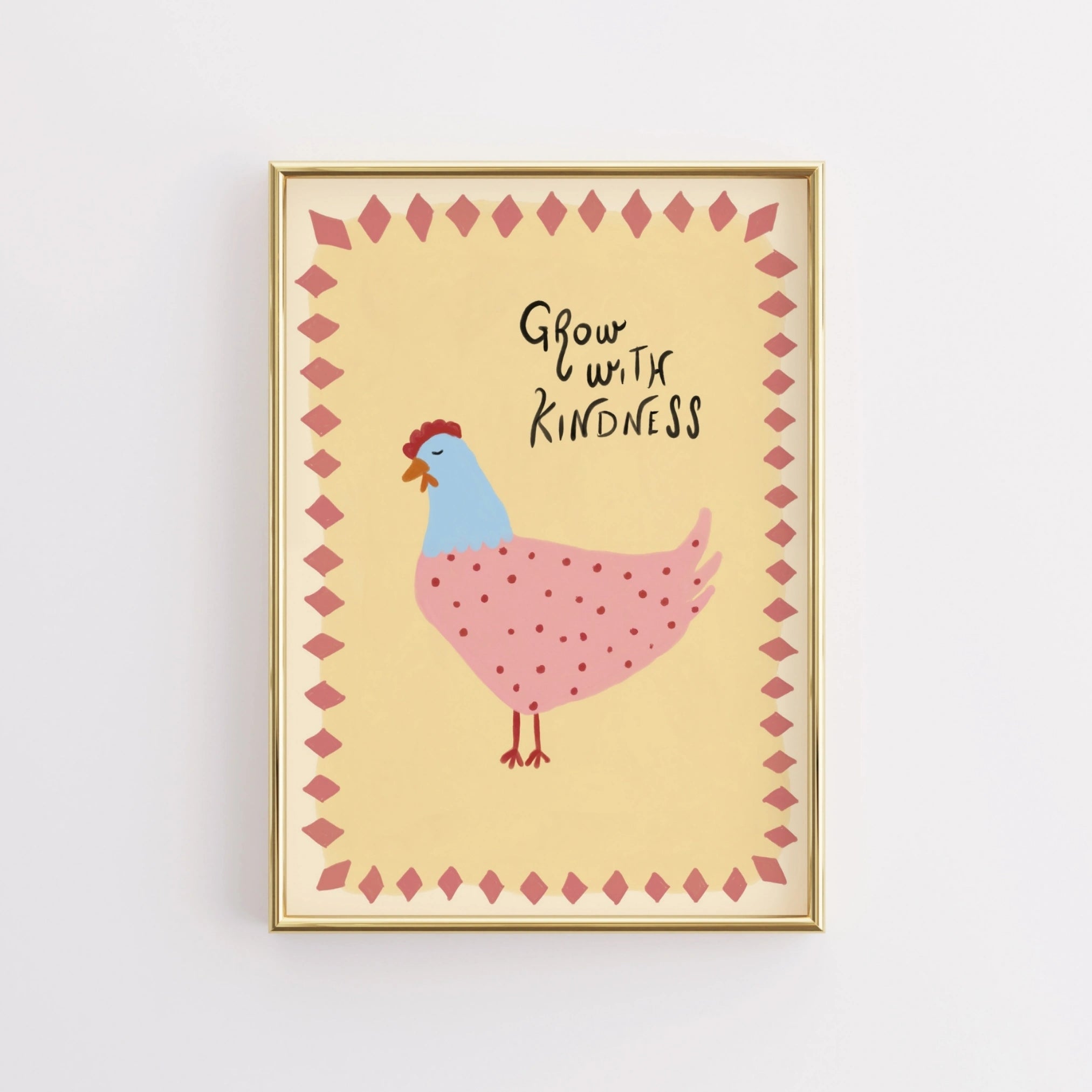 Grandir avec bienveillance - Affiche pour chambre d'enfant