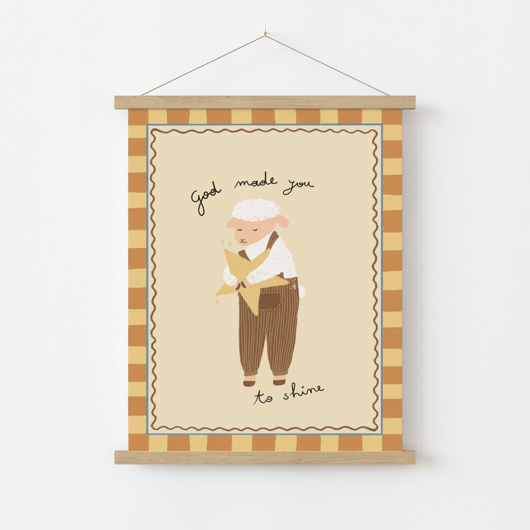 Cute Christian Kids Wall Art, Christian Nursery Decor