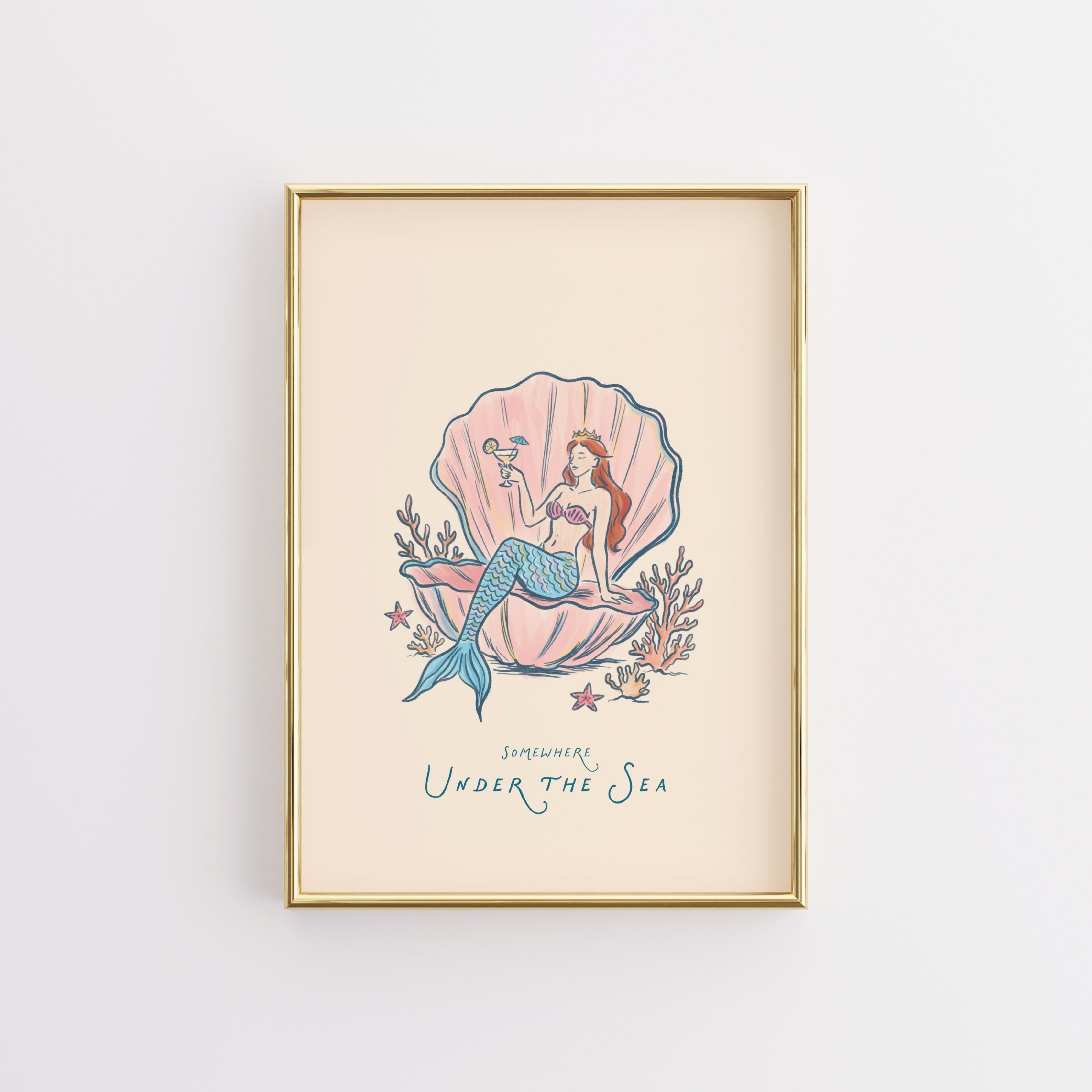 Arte De Pared De Sirena