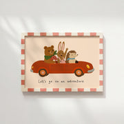 Adventure with a Red Car – Nursery & kids wall art