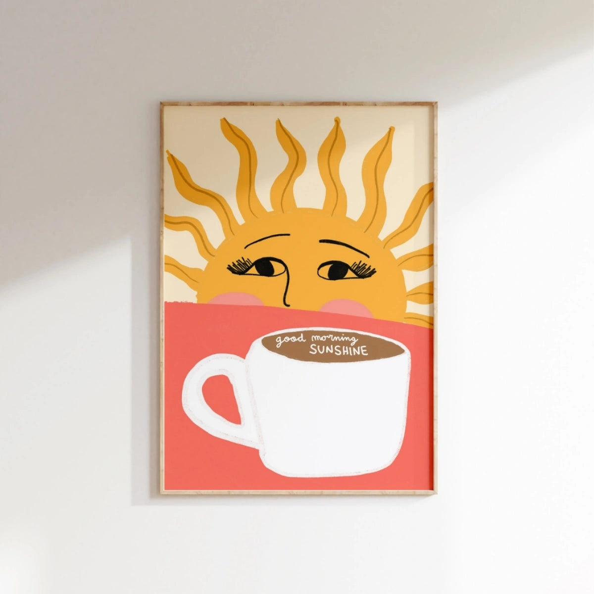 Stampa "Good Morning Sunshine" - Arte murale estiva per caffè, Decorazioni murali costiere
