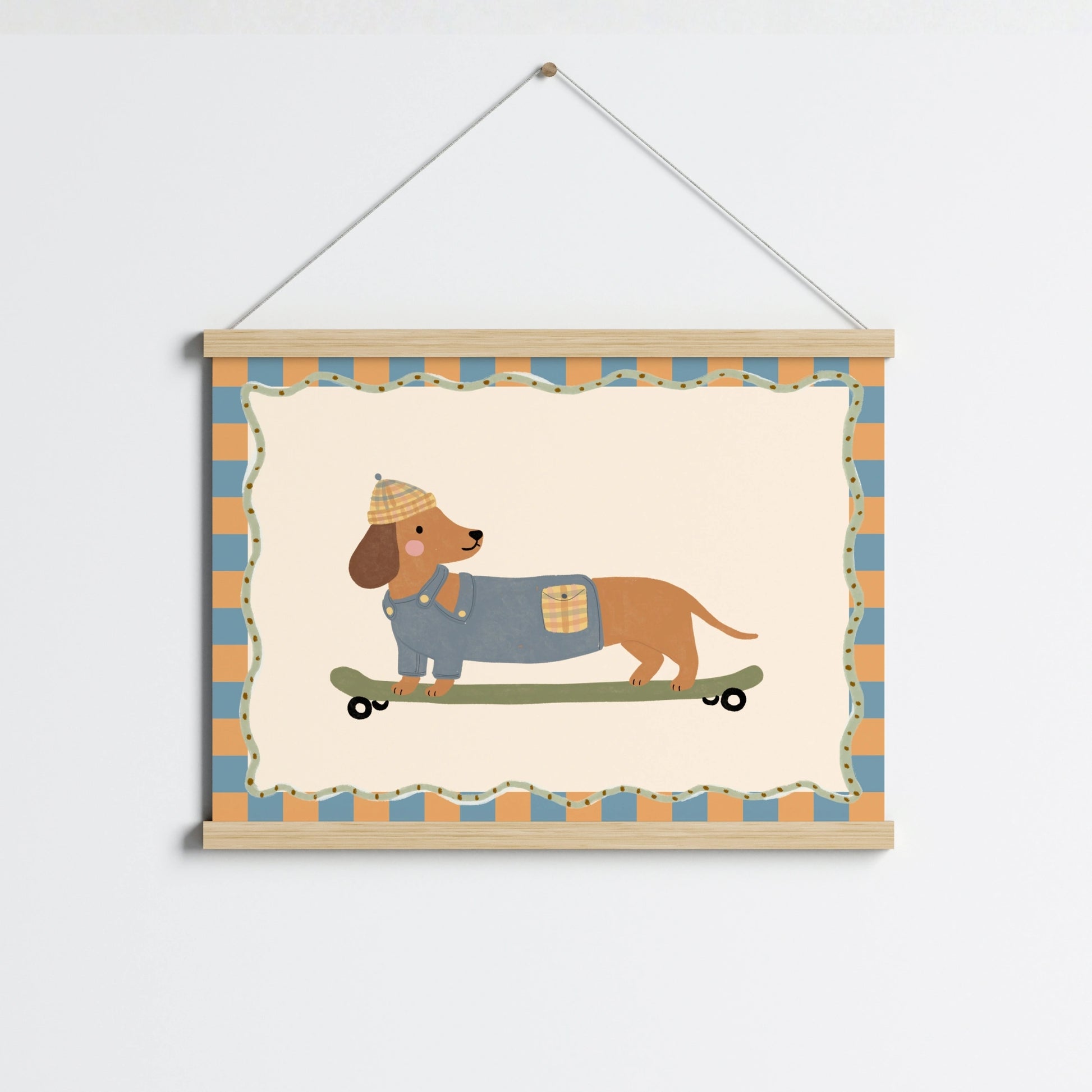 Stampa Cagnolino sullo skateboard per cameretta