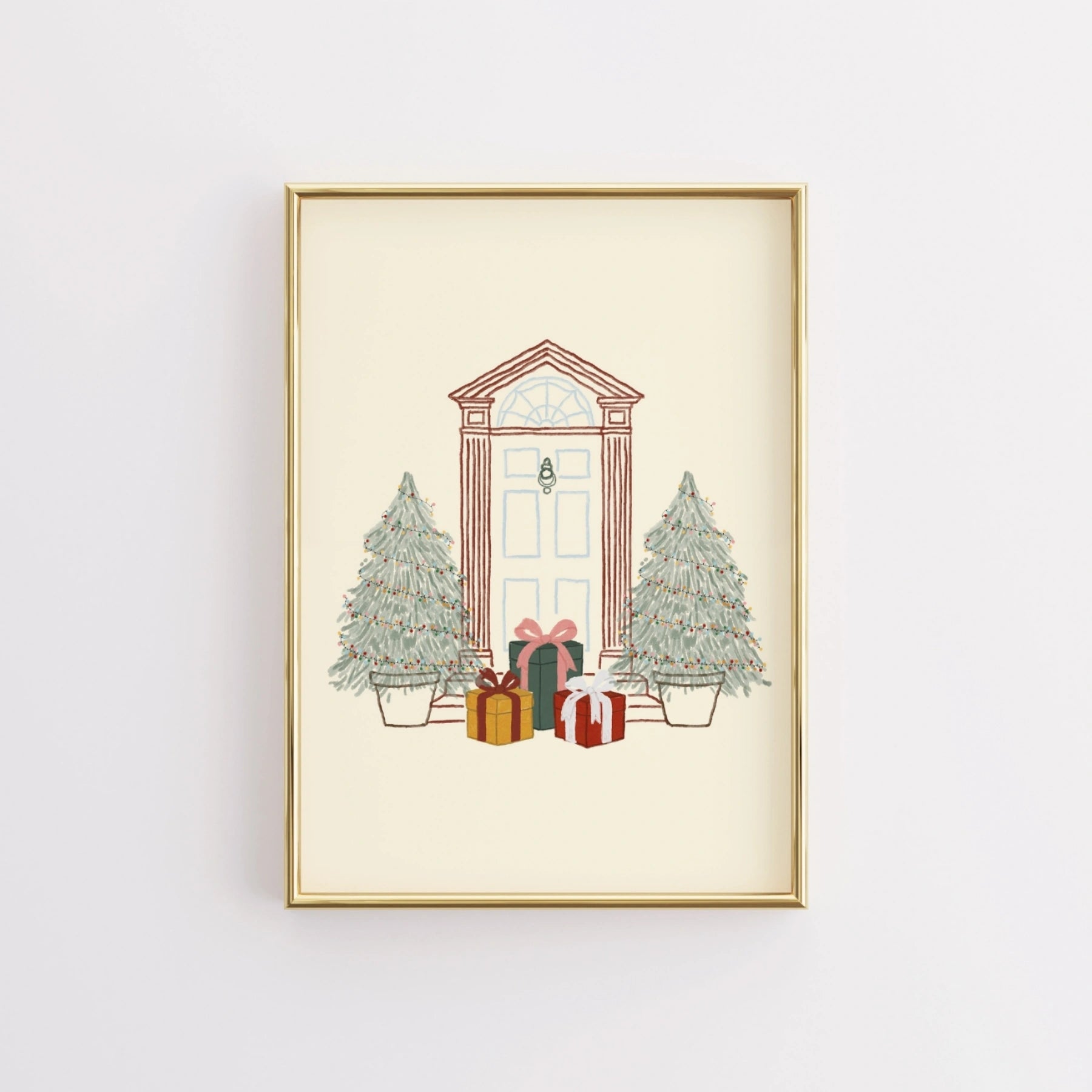 Decorazione murale natalizia per la porta d'ingresso