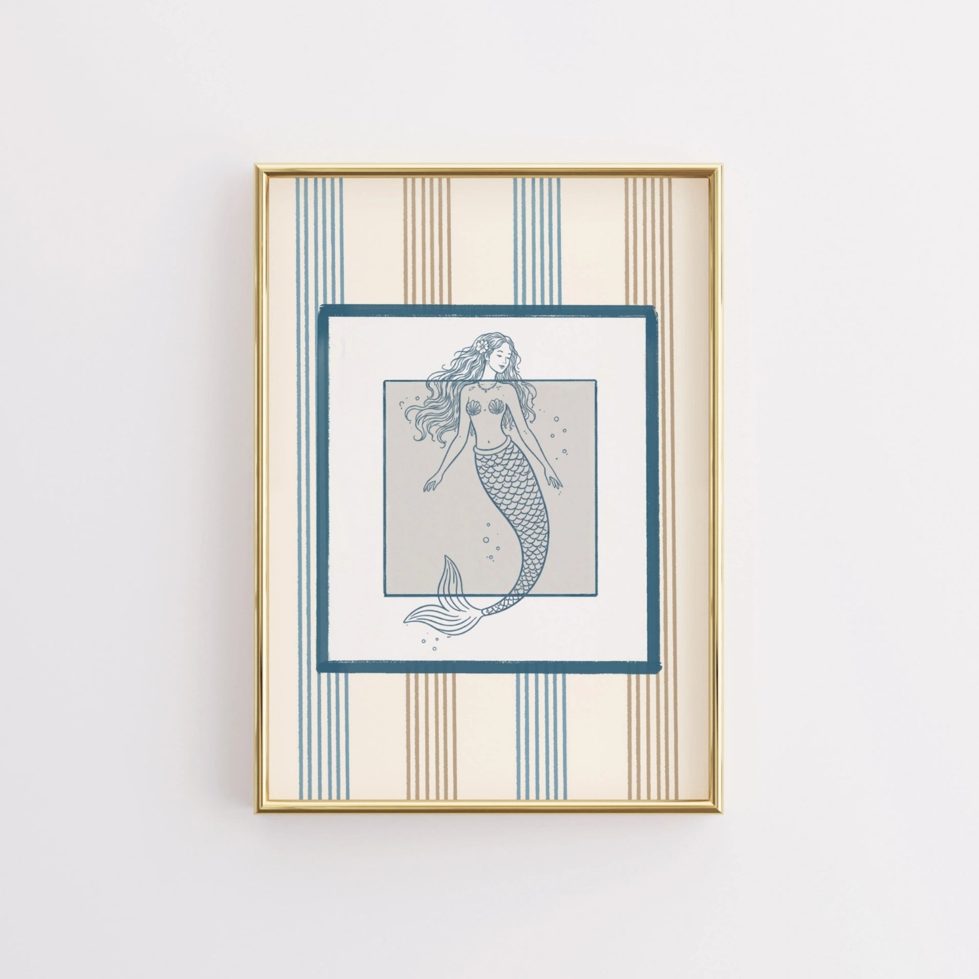 Décoration côtière sirène