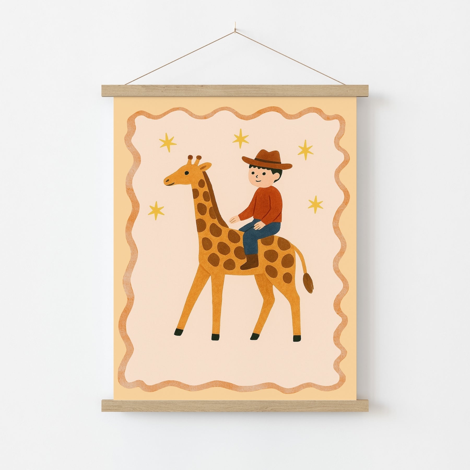 Cowboy Nursery Print, Colorful Kids Decor