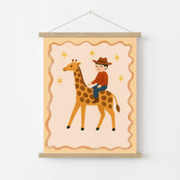 Cowboy Nursery Print, Colorful Kids Decor