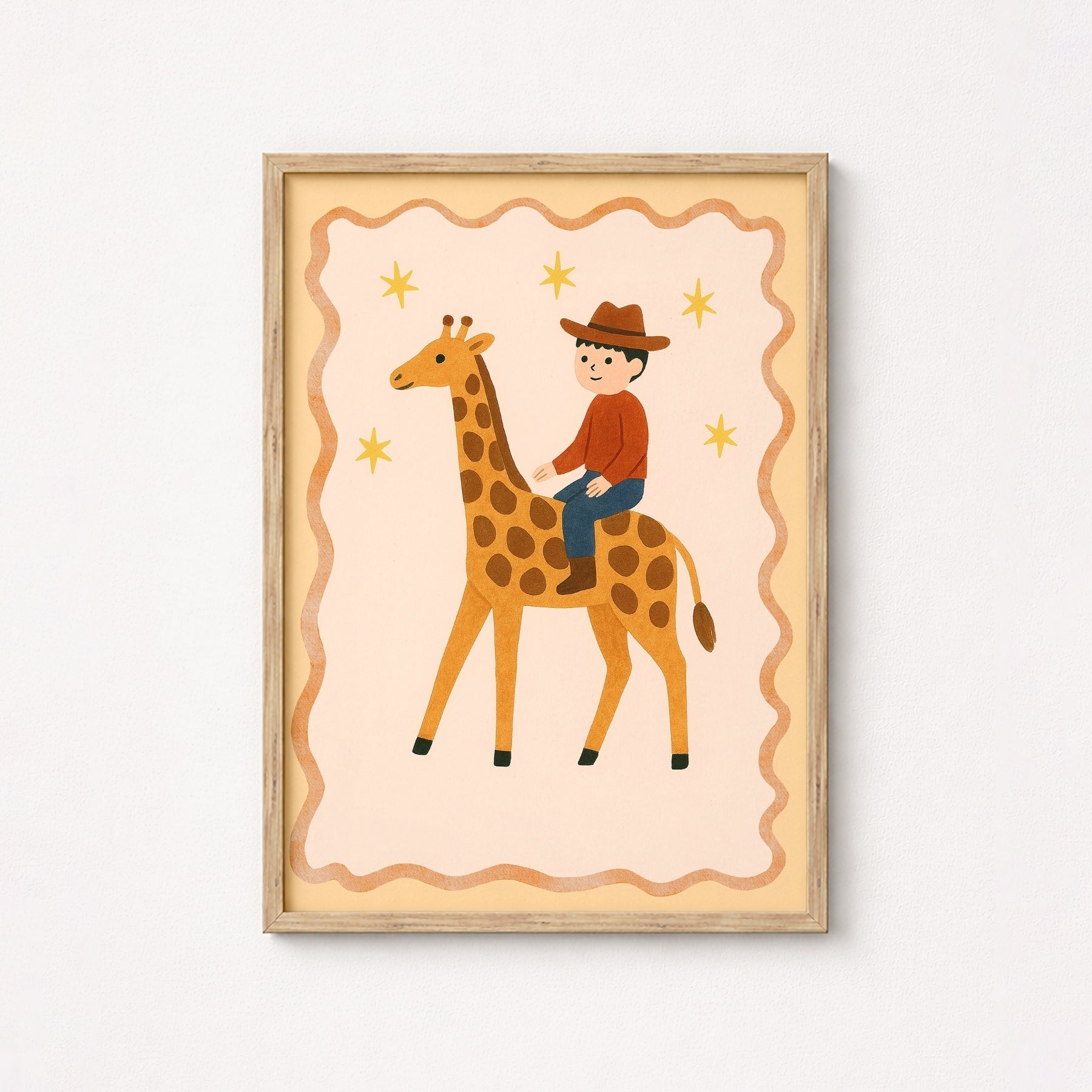 Cowboy Nursery Print, Colorful Kids Decor
