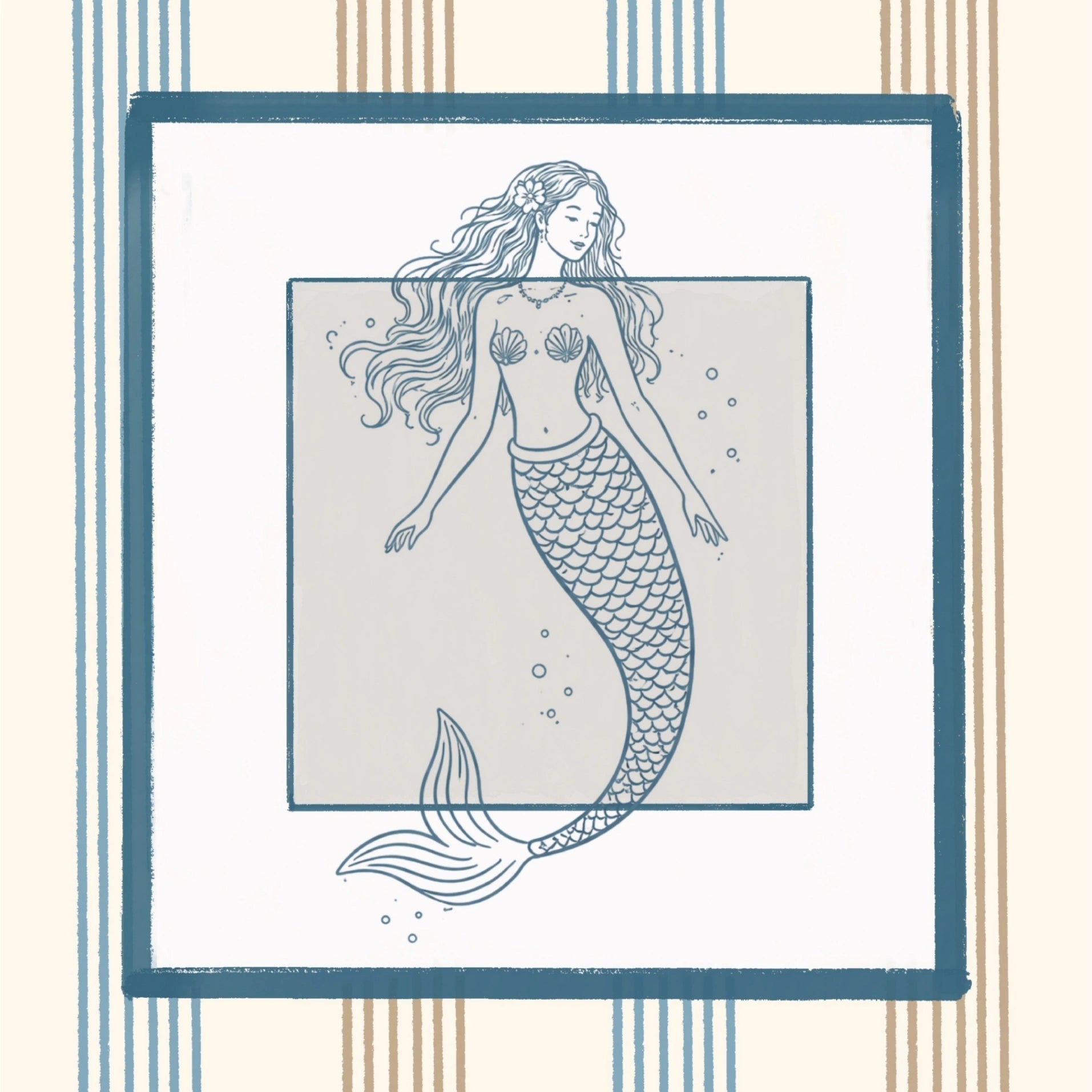 Décoration côtière sirène