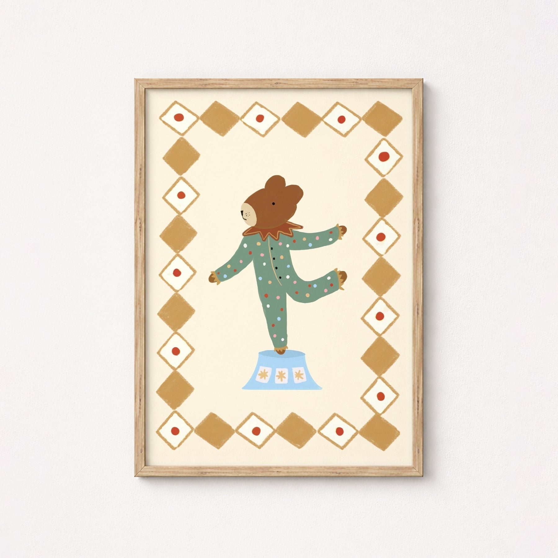 Impression nounours de cirque pour chambre d'enfant, Décoration de chambre de cirque