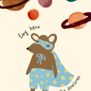 Little Mouse Among the Planets – Nursery & Kids Wall Art