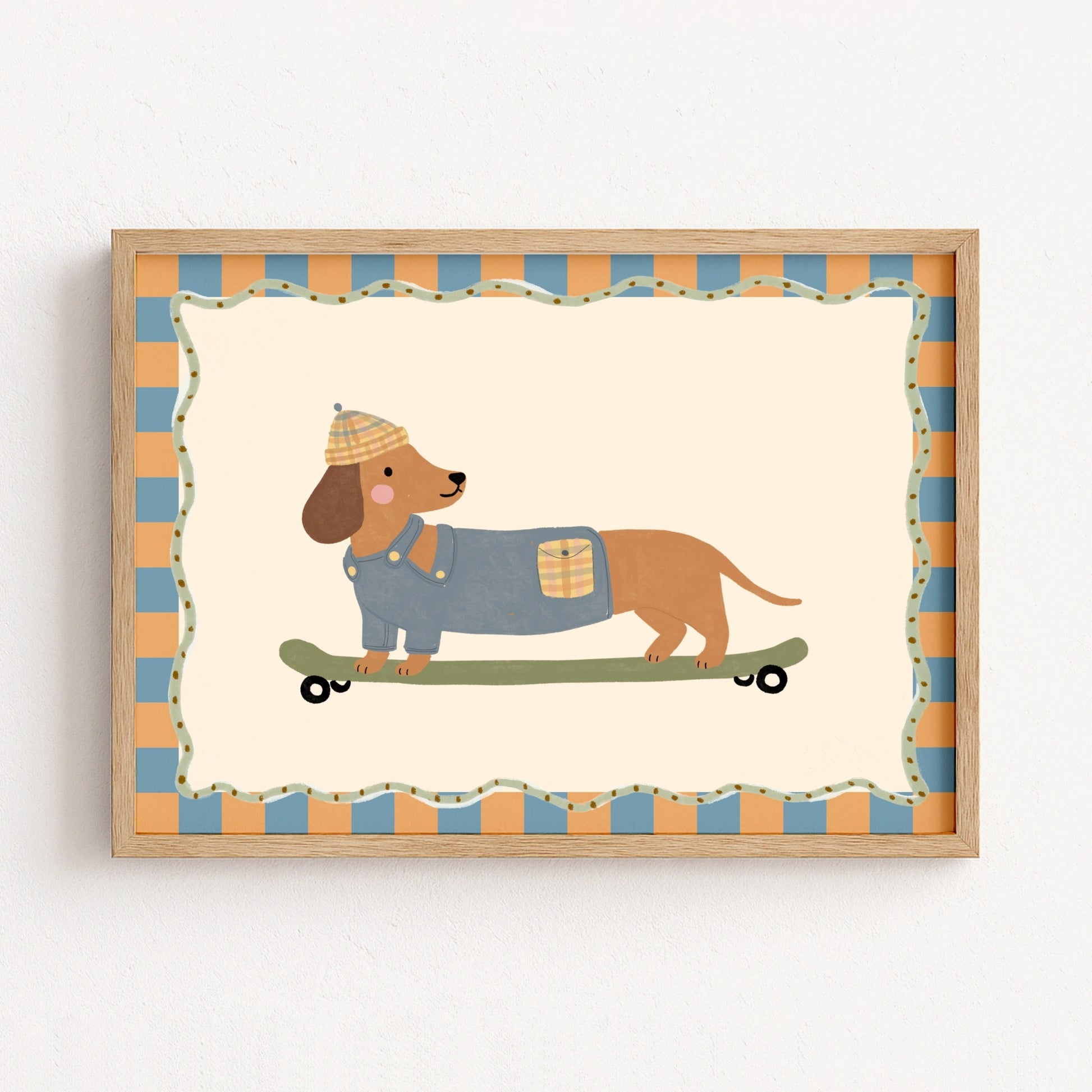 Stampa Cagnolino sullo skateboard per cameretta