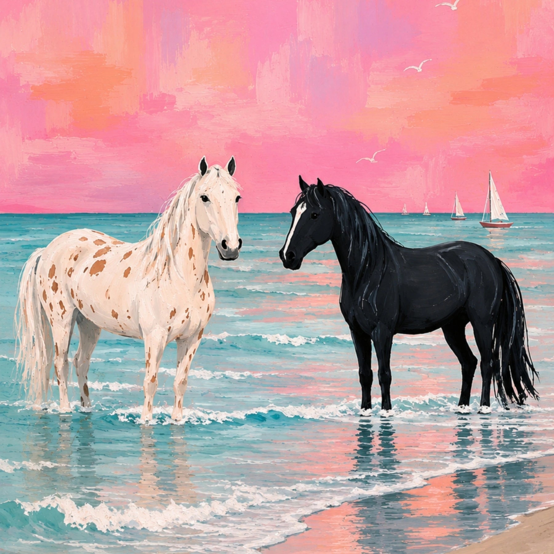 Beach Horse Print