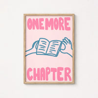 Books & Hands Print – Pink Reading Quote Wall Art