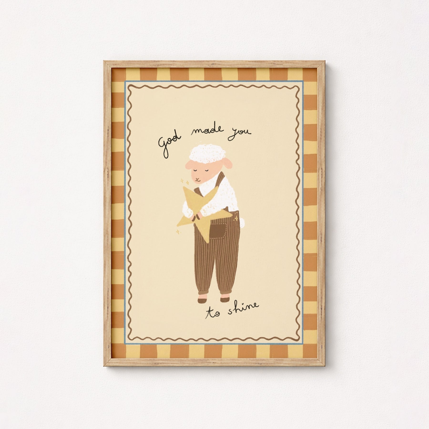 Cute Christian Kids Wall Art, Christian Nursery Decor