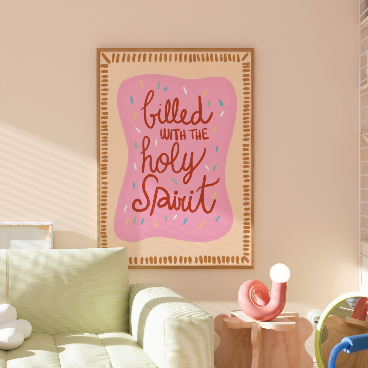 Filled with the Holy Spirit Wall Art – Trendy Faith Poster