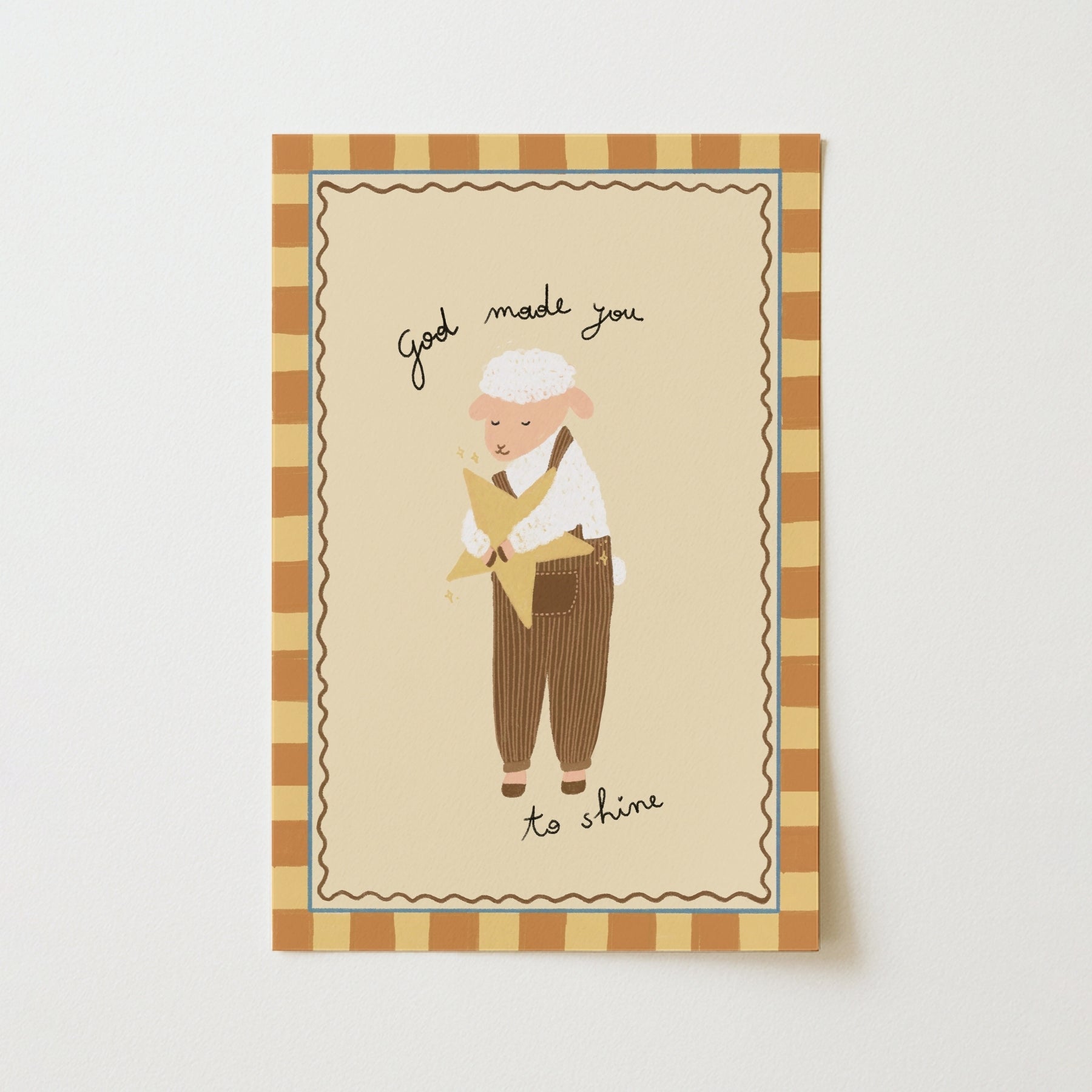 Cute Christian Kids Wall Art, Christian Nursery Decor