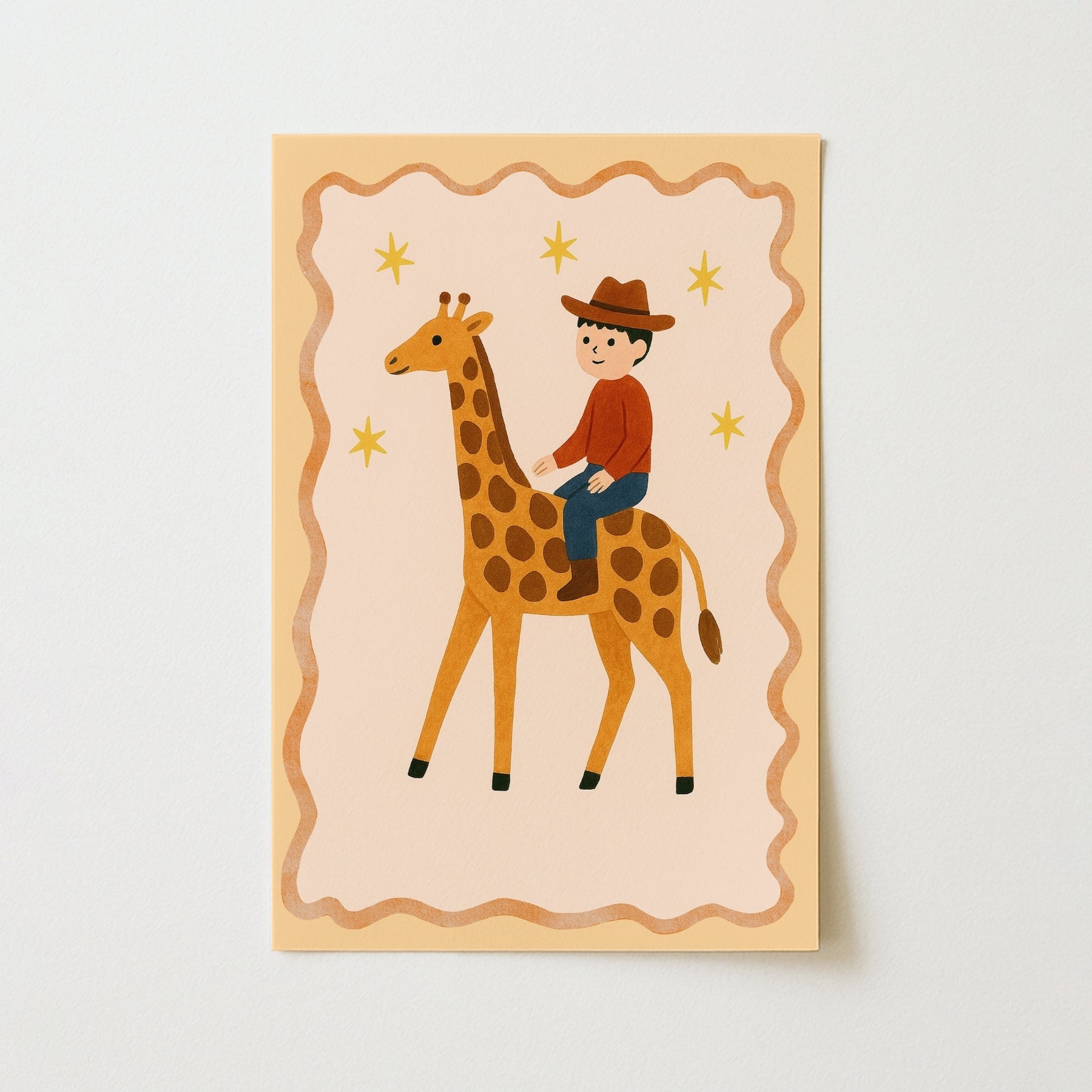 Cowboy Nursery Print, Colorful Kids Decor