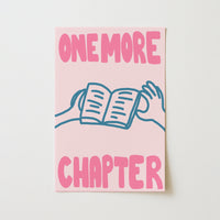 Books & Hands Print – Pink Reading Quote Wall Art