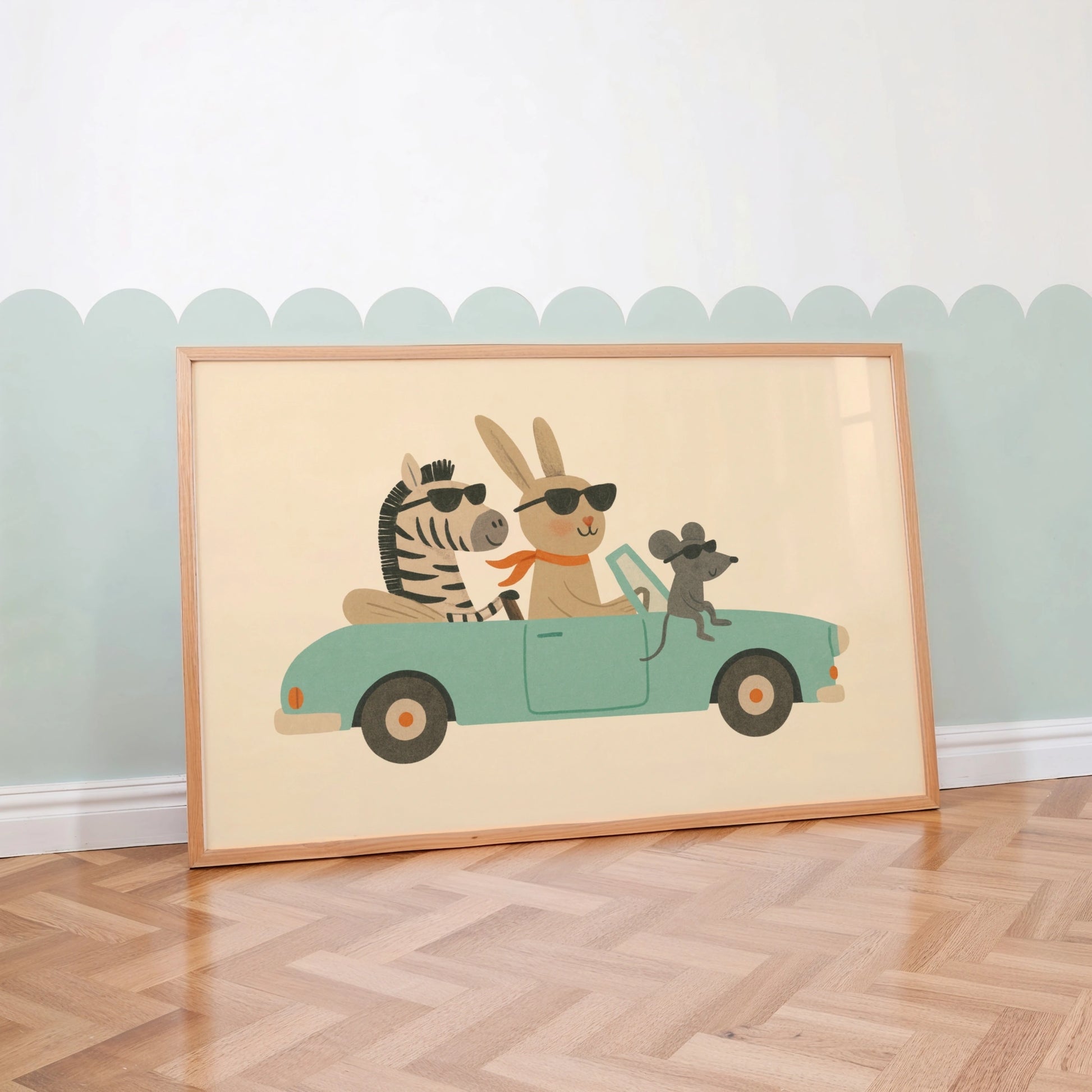 Impression pour chambre d'enfant : chiot et chaton – Décoration murale animalière mignonne pour enfants