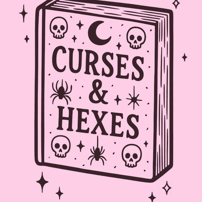 Curses and Hexes - Pink Halloween Print