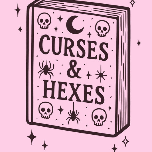 Curses and Hexes - Pink Halloween Print