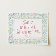 Floral Bible Verse Decor - Poster cristiano