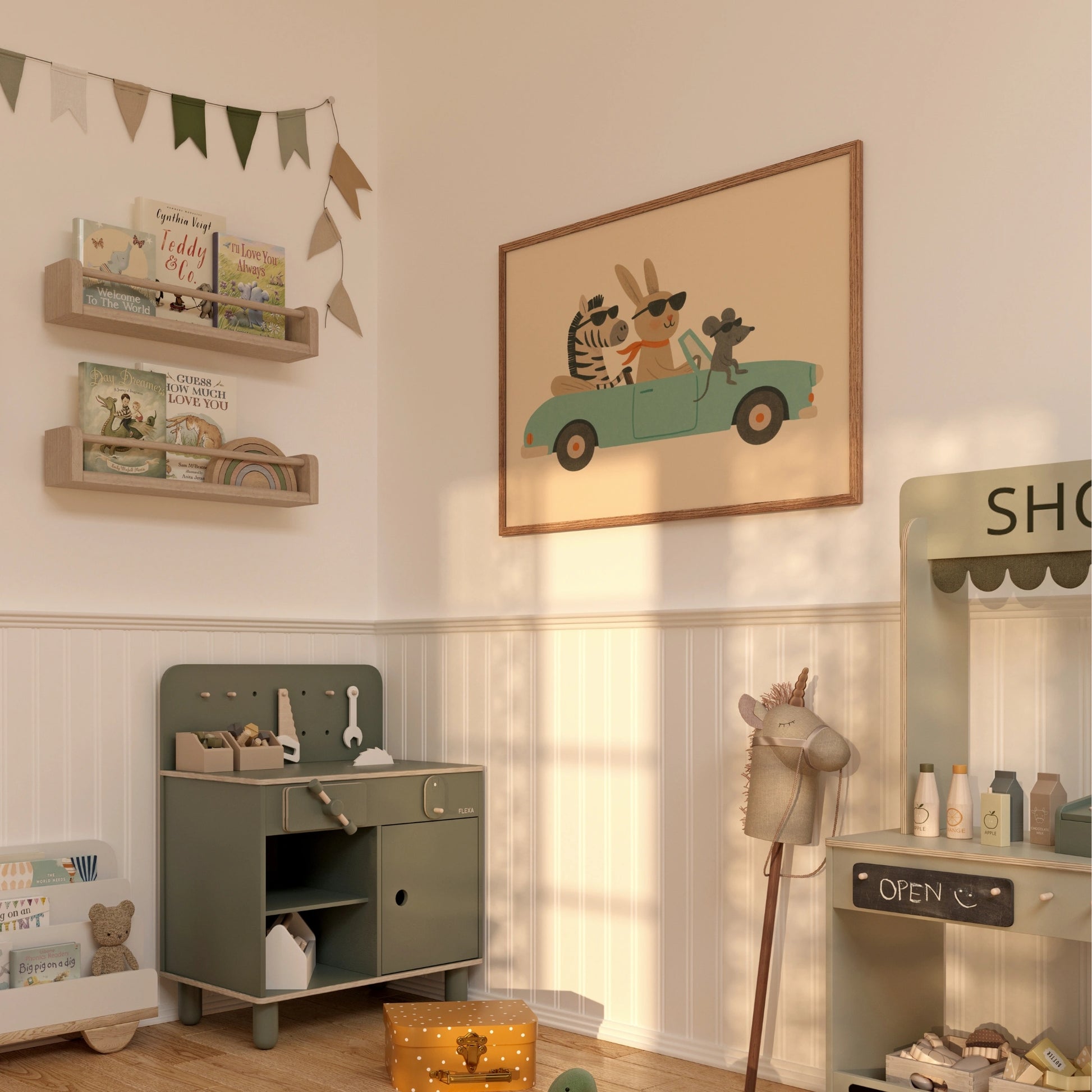 Impression pour chambre d'enfant : chiot et chaton – Décoration murale animalière mignonne pour enfants