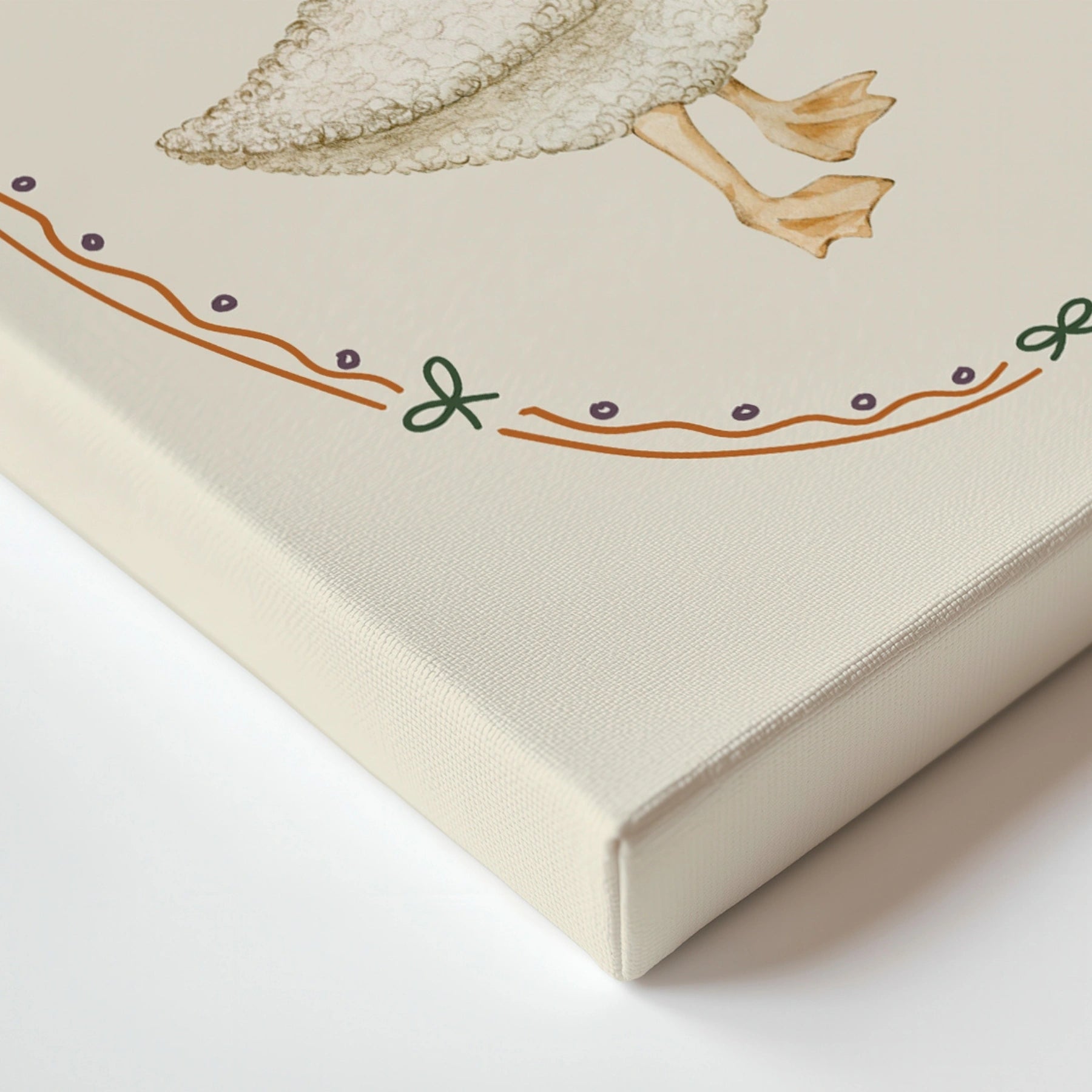 Party Duck Canvas Wall Art, Whimsical Farm Animal Print