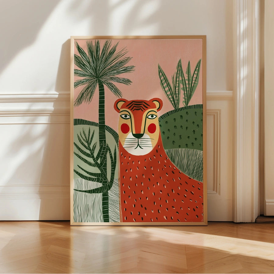 Tiger Wall Art – Playful Jungle Animal Print