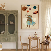 Little Mouse Among the Planets – Nursery & Kids Wall Art