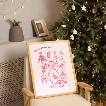 The Best Mood Christmas Print,