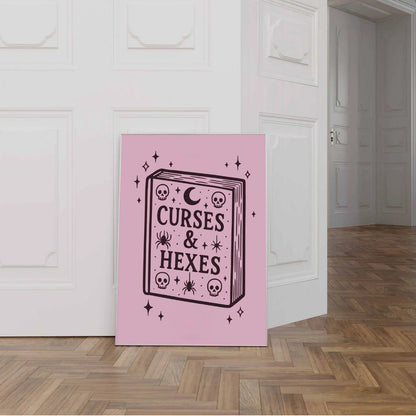 Curses and Hexes - Pink Halloween Print