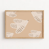 Flying Doves Nursery Print – Cute Animal Wall Art for Kids