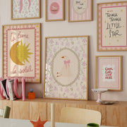 Vintage Pink Nursery Wall Art Set – 16 Printable Designs