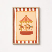 Estampado de Caballo de Carrusel para Guardería