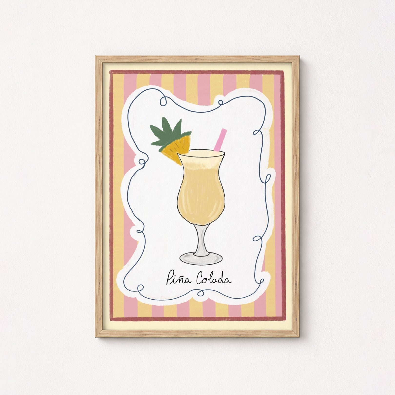 Arte de pared cóctel Piña Colada