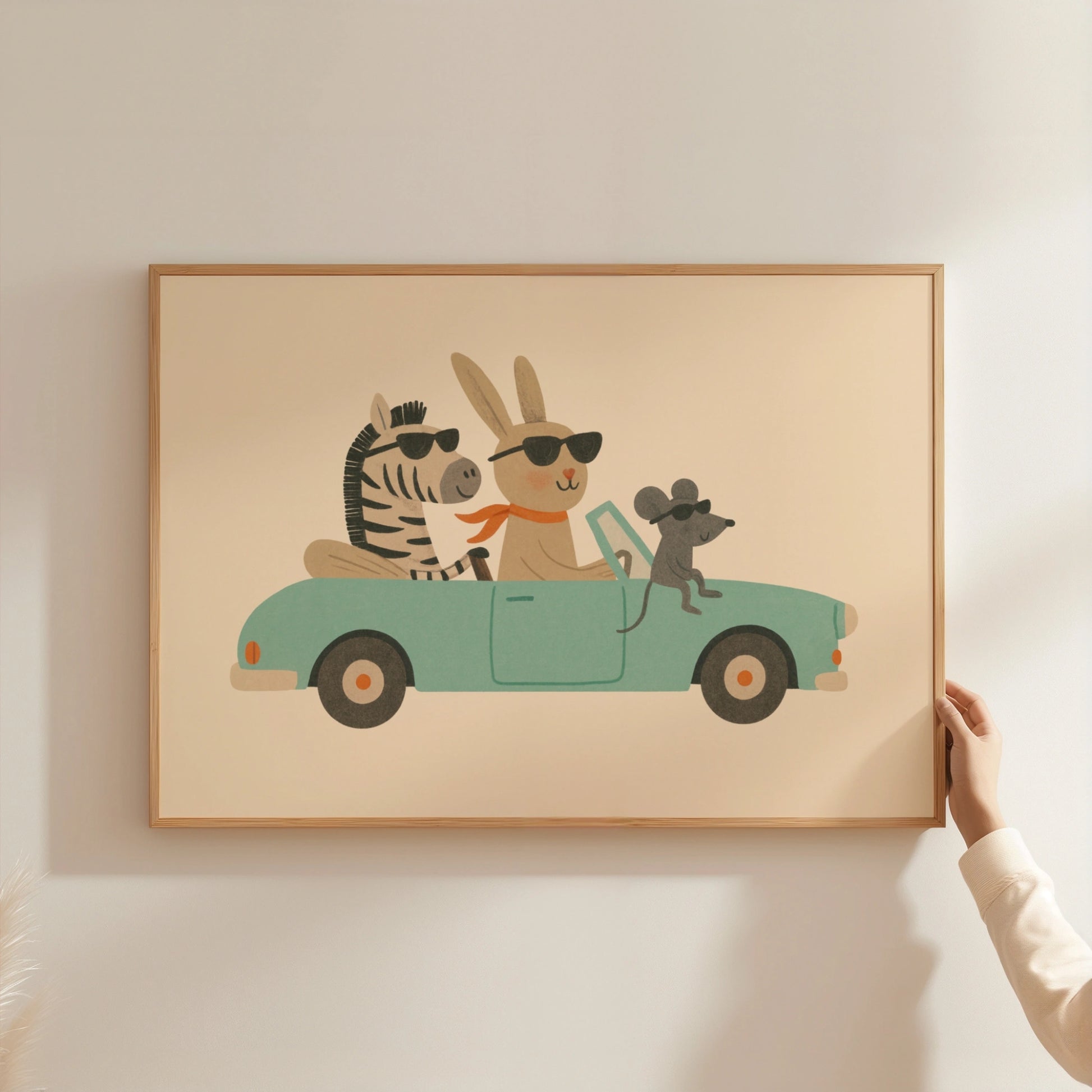 Impression pour chambre d'enfant : chiot et chaton – Décoration murale animalière mignonne pour enfants
