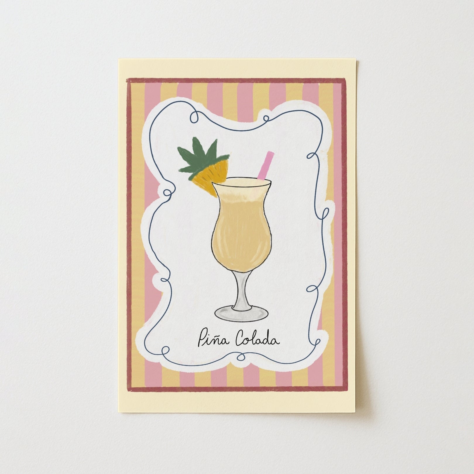 Arte de pared cóctel Piña Colada