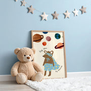 Little Mouse Among the Planets – Nursery & Kids Wall Art