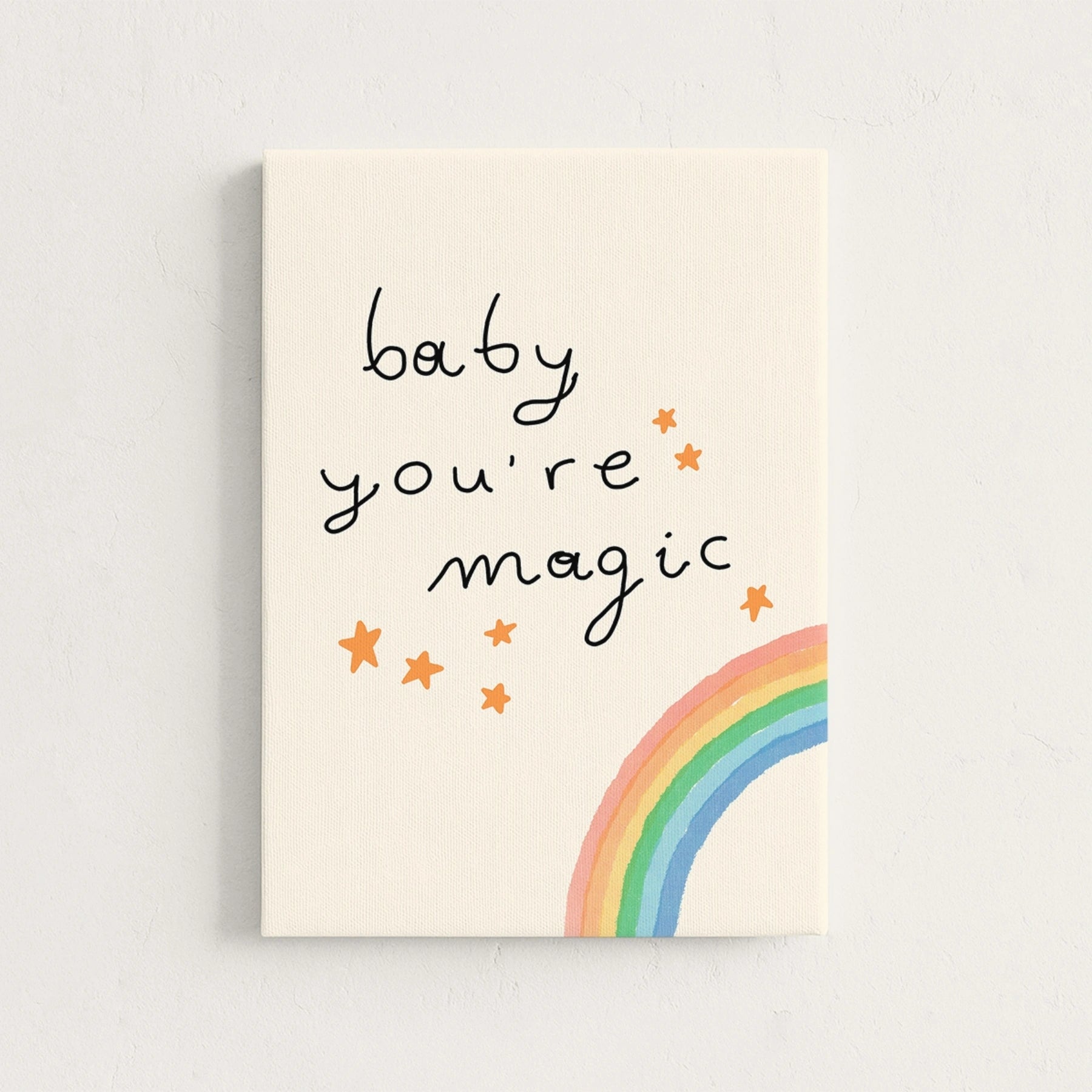 Stampa su tela per cameretta dei bambini "Baby You're Magic" 