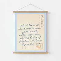 Summer postcard Wall Art - Trendy Coastal Print