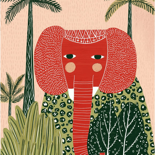 Elephant Wall Art – Whimsical Safari Animal Print