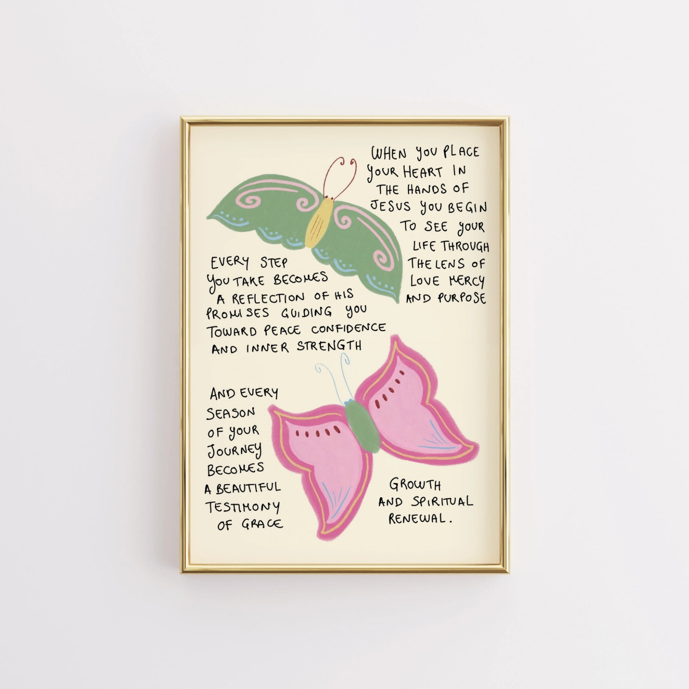 Décoration murale papillon chrétienne