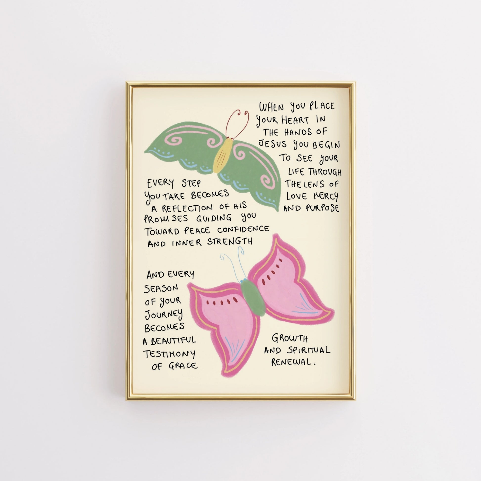 Décoration murale papillon chrétienne