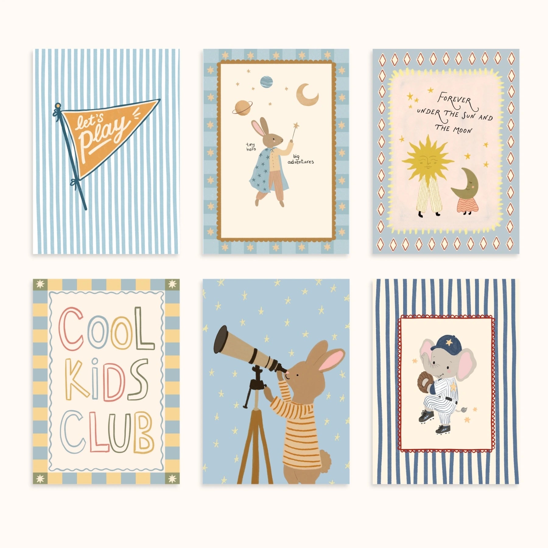 Celestial Nursery Wall Art Set of 6