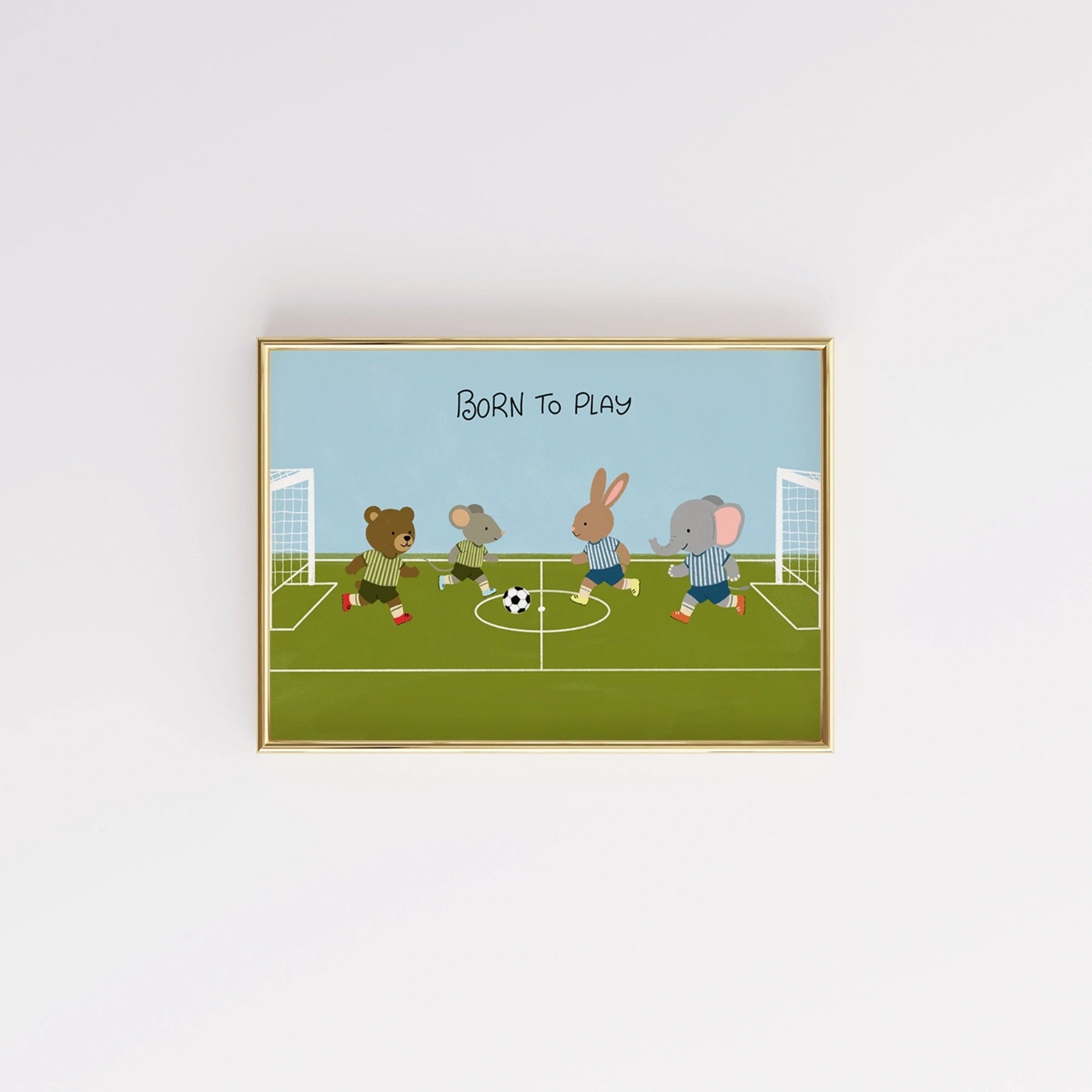 Born To Play Soccer Nursery Print