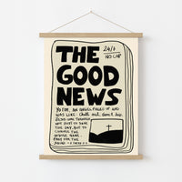 The Good News Print – Gen Z Christian Wall Art, Christian Wall Decor