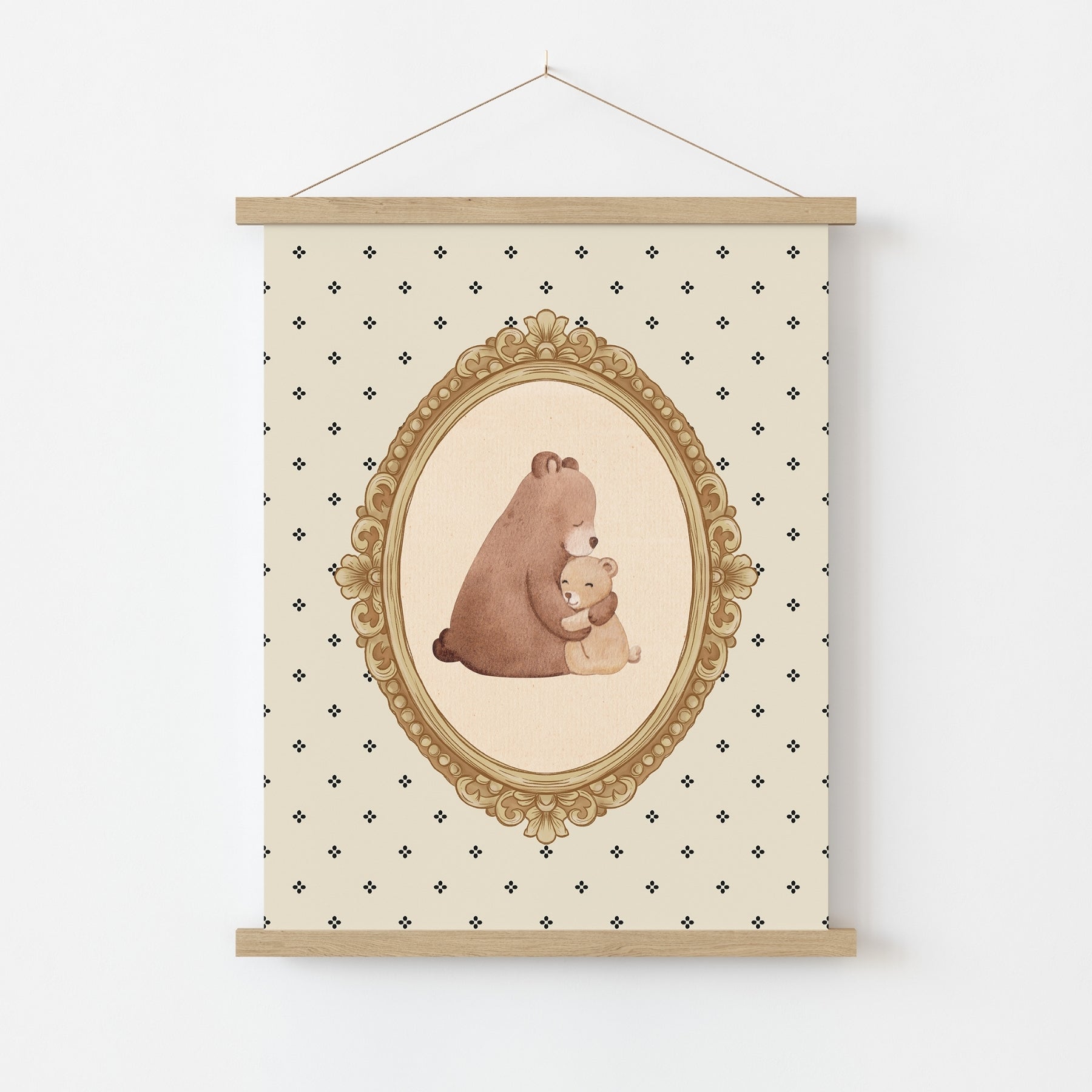 Lámina Familia de Osos para Cuarto Infantil