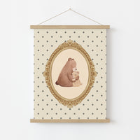 Lámina Familia de Osos para Cuarto Infantil